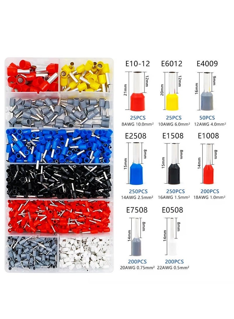كاشيمانو مجموعة كماشة تجعيد الأسلاك HSC8 6-4A، مقاسات الأسلاك من 23 إلى 7 AWG، بمساحة مقطع 0.25-10 مم²، مع 1200 قطعة من أطراف التوصيل. - Image 5